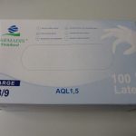 Handschoen Latex gepoederd Parmadis