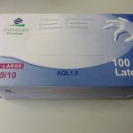 Handschoen Latex gepoederd Parmadis