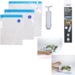 4x Vacuümzakken met Vacuümpomp - Vacuümzak voor eten - Voedsel bewaren