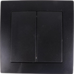 Benson Wandcontactdoos - Wisselschakelaar - Inbouw - Zwart - 250V - 10A