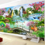 Diamond painting - Kleurrijk Landschap met Dieren - Zeer Groot - Mooie Kwaliteit - 100x50cm Inbox