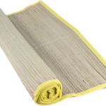 Rieten strandmatje - 2 Stuks - Beach Mat - 180 x 60 cm - Oprolbaar - Geel - Volwassenen - Kinderen
