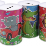 Spaarpot - Happy Kids - Krokodil - 12,5 x 8 cm - Metaal - Kinderen