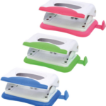 Perforator - 2 Gaats - Blauw / Wit - met Aanlegstrip - 11 x 5 cm - School - Bureau - Kantoor - Cadeau Tip