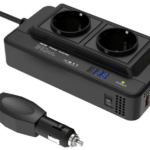 200W Auto-omvormer DC 12V naar AC 220V-omvormer met 2 AC-stopcontacten 4 USB-poorten Aan/uit-schakelaar Veilige bescherming Draagbare autoladeradapter voor telefoon Laptop Elektrische verlichting Ventilatoren