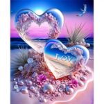 Diamond Painting Set - 30x40cm - Love Strandlandschap - Kado Tip