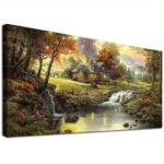 Diamond Painting Set - Huis in Bergvallei - 40 x 70cm - Groot Formaat - Mooie Kwaliteit