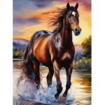 Diamond Painting Set - Paard in Galop - 30x40