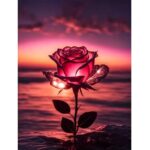 Diamond Painting Set - Roos in Zee - 20x30cm