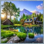 LANDSCHAP  KIJK OVER MEER