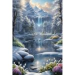Diamond painting set - Berglandschap in de Sneeuw - 30x40cm