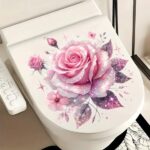 Roos - Applicatie Sticker - Sticker Voor Autoraam Of Deur - Muur Sticker - Laptop of Tablet Sticker - Toiletbril Sticker
