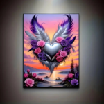 Diamond Painting Set - 30x40 - Artistiek Veren Hart